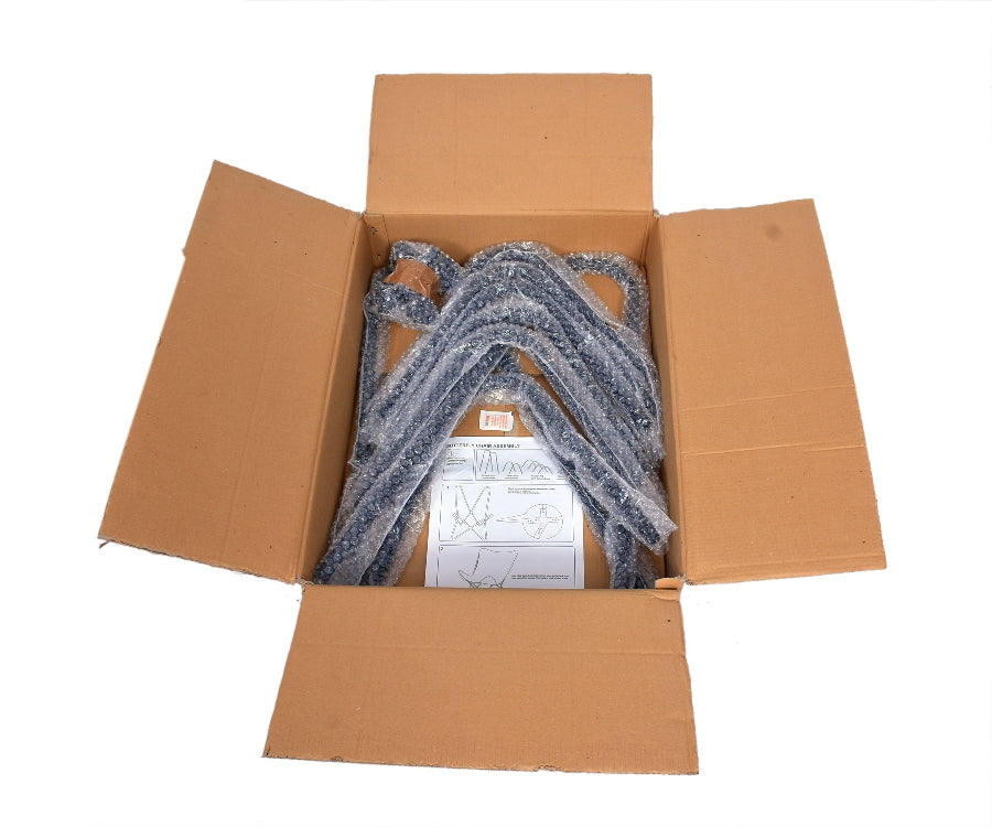 Butterfly Folding Chair – Yellow & Brown PP Checkered Polyester Seat with Black Powder-Coated Frame