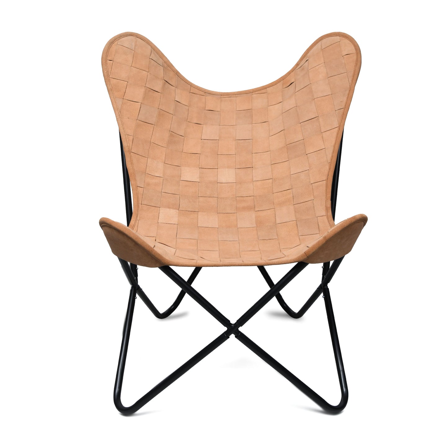 Knitted Sued Leather Cover With Black Frame