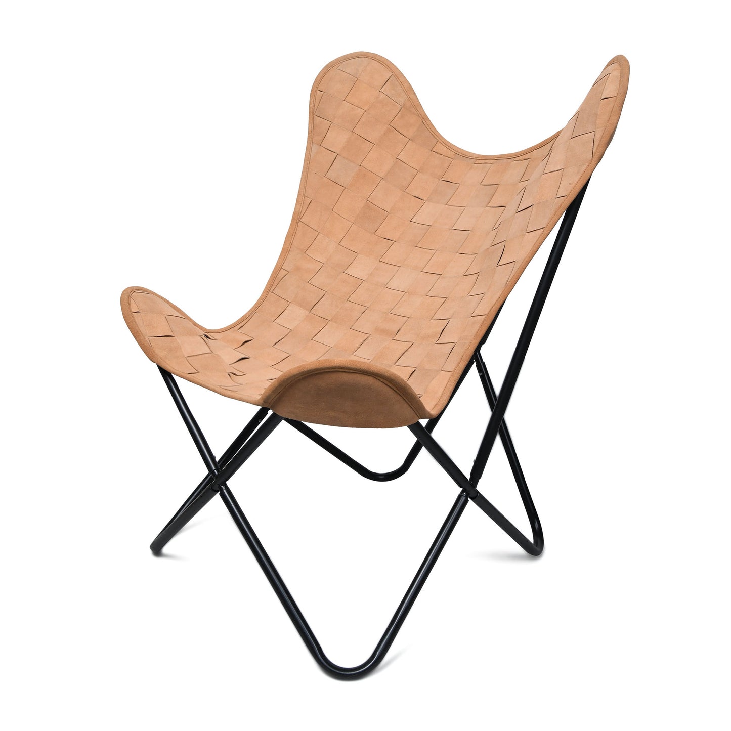 Knitted Sued Leather Cover With Black Frame